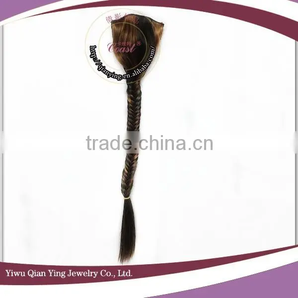 Cheap Fashion New Design Fake Brown Braid Hair Ponytail photo-2