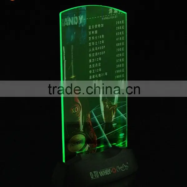 Cheap Table Stand Plastic Led Light Acrylic Menu Holder photo-5