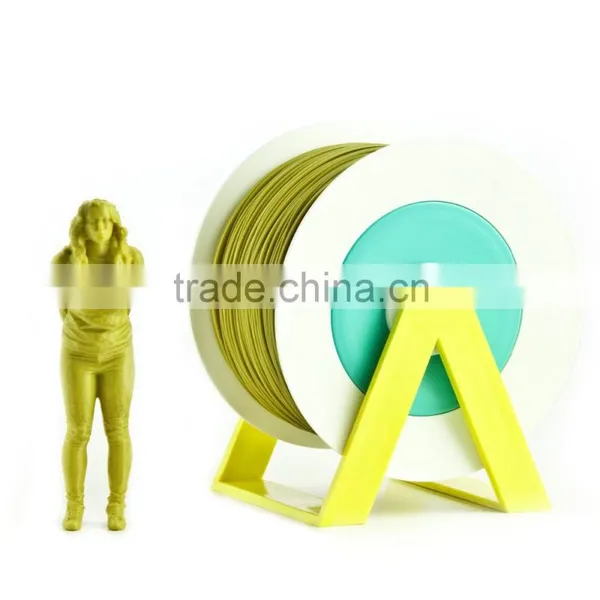 Pla 3d Printer Material Mustard Yellow Filament With the New Spool Convertible Into a Coat Hanger. Spool Holder Included.