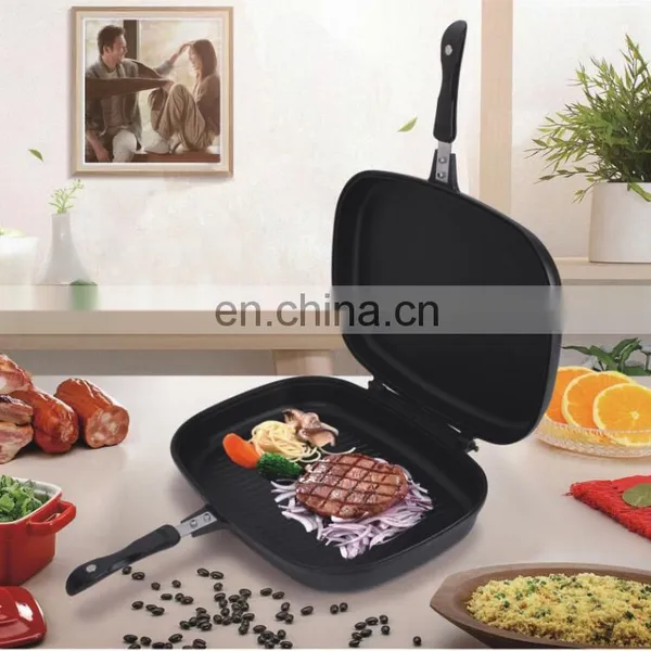 Hot Sale Korea Portable BBQ Grill Double Sided Grill Pan photo-5