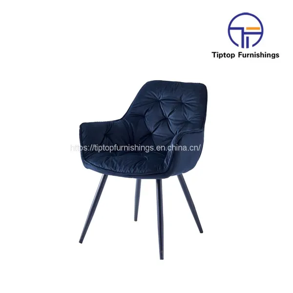 Tiptop Wholesale Retro Accent Living Room Coffee Hotel Tub pu Leather Dining Chair photo-4