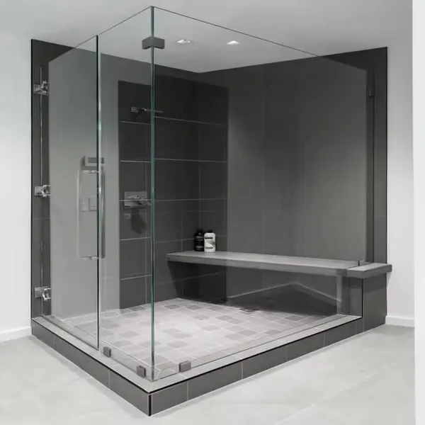 Modern Style Glass Bathroom Door Bedroom Cloakroom Interior Partition Doors Glass Folden and Sliding Door photo-4