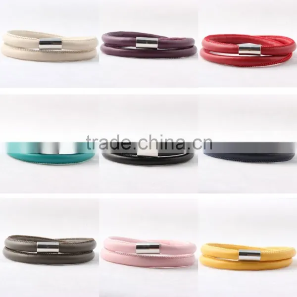 Manufacturers Selling Europe Winding Bracelet With Magnetic Buckle Connection PU Bracelet photo-2