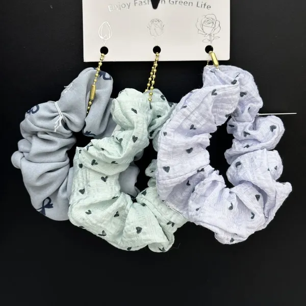 3pcs Hair Scrunchie Stes Satin Scrunchies for Women Spot Fashion Hair Ties photo-3