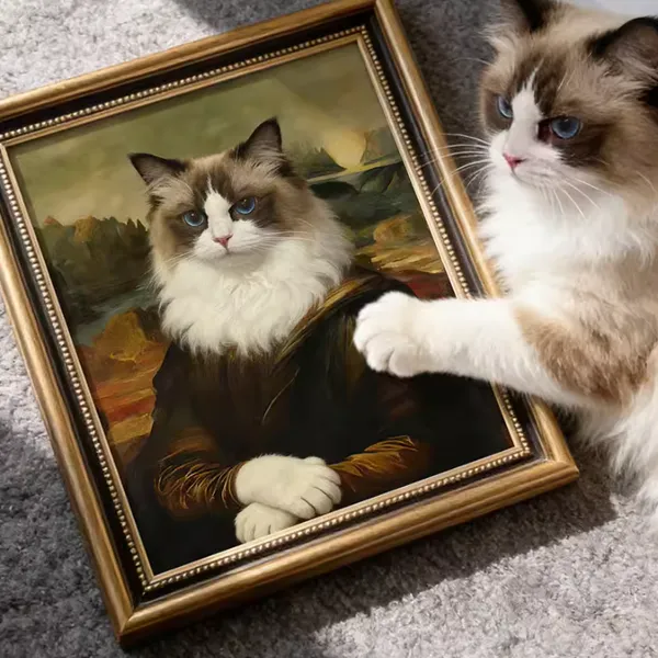 Custom Pet Portrait Oil Painting on Canvas - Handmade With Eco-Friendly Paints photo-3