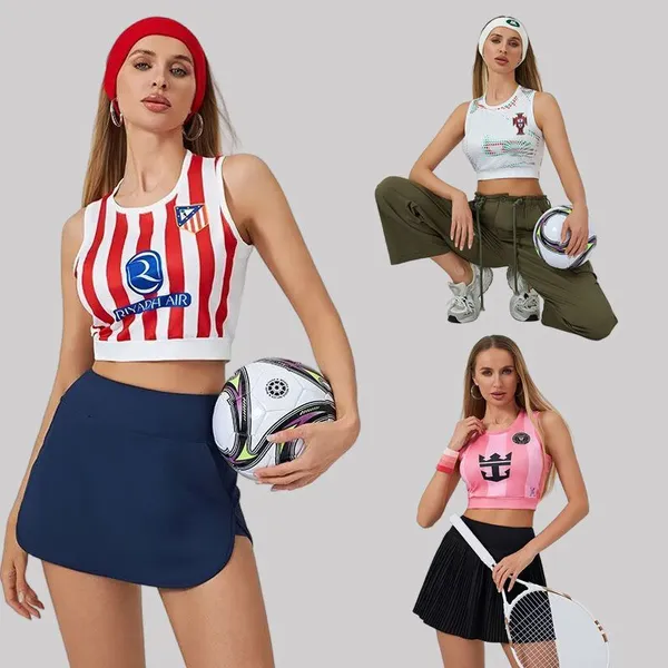 26 World Cup Soccer Vest, Worn Outside, for Running, Fitness, Yoga, Real Madrid, Barcelona, Soccer Babes, Cheerleading Uniform, American-Style Vest photo-3