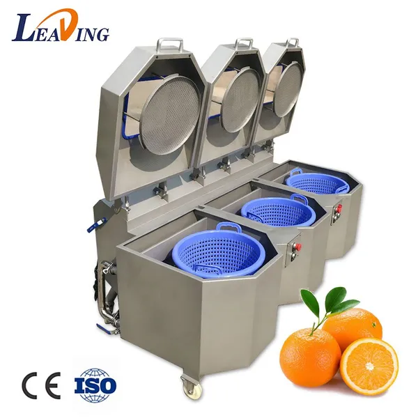 Food Manufacturing Industry Fruit and Vegetable Cleaning Machine Fruit Washing Machine With Dryer photo-2