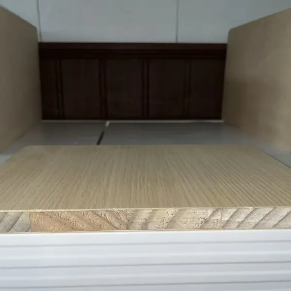 Light Straight Grain Melamine Faced Eco Panel E0 Grade Scratch Resistant Decorative Wood Board For Cabinet Wardrobe Wall Panel photo-2