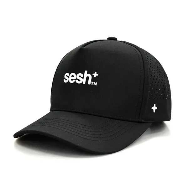 Custom Camp Caps Silicon Logo Golf Cap Camping Hats With Laser Holes photo-2