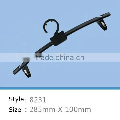Black Plastic Clothes Hanger for Lingerie