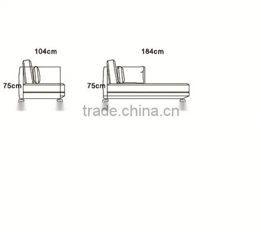2015 Modern Design High Fashion Home Sofa Top Grain Leather Furniture Living Room MS1210 photo-5