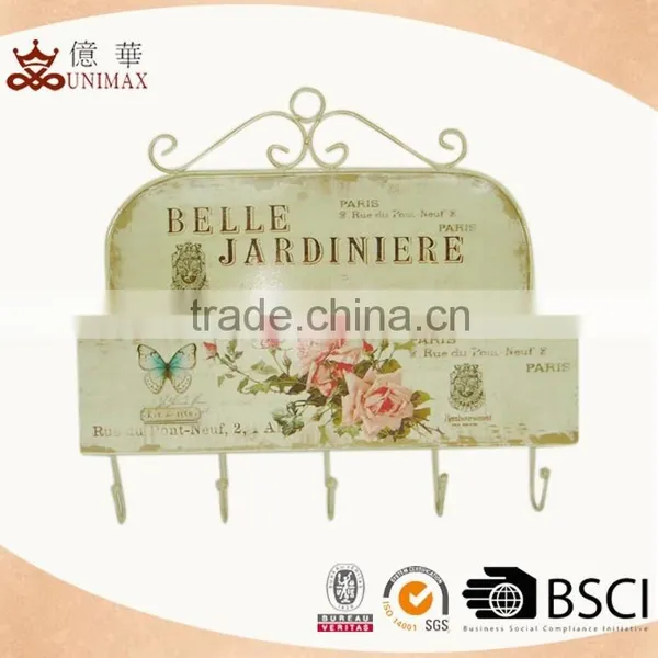 Nice Decal Decorative Metal Wall Shelf for News Paper