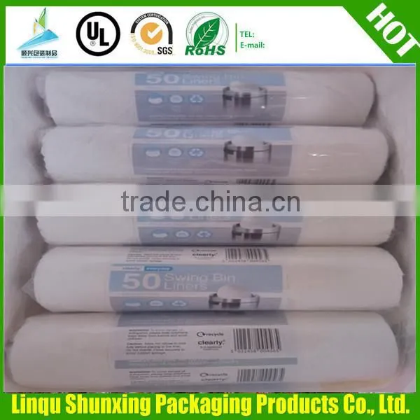 HDPE T-shirt Bags on Roll / Stripe Bag Manufacturing photo-6