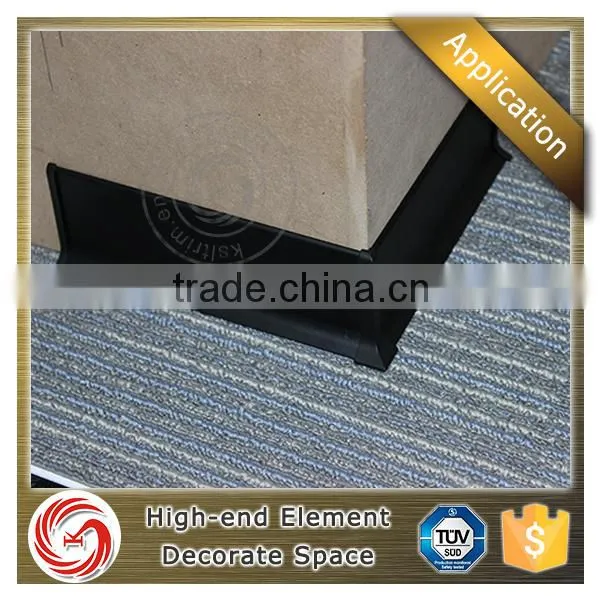 Laminate Flooring Brushed Silver Inner Corner Aluminium Wall Skirting Board With End Caps photo-4