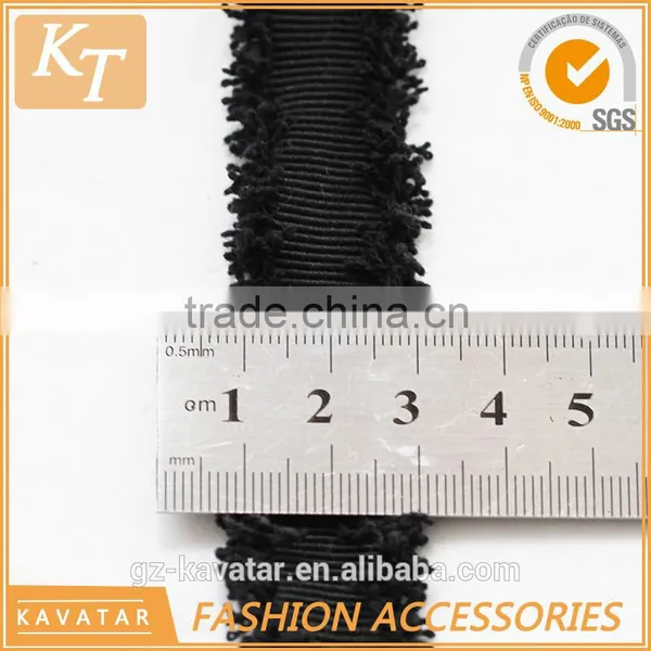 2cm Black Ruffle Band for Handbag photo-3