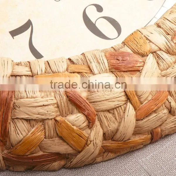 Large Garden Decorations Rattan Design Polyresin Digital Clock photo-5