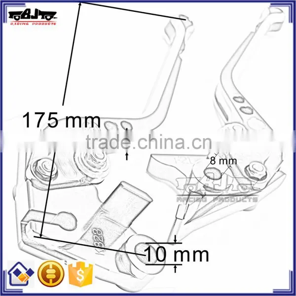 BJ-LS-011 Silver Motocross Aluminum CNC Long Clutch Brake Lever Set for Suzuki GSXR600 GSXR750 GSXR1000 photo-4