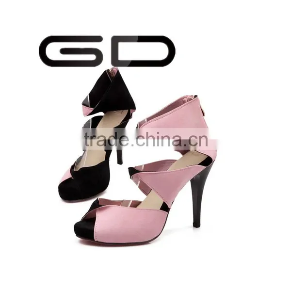 Women Best Choice, Sexy Suede Leather Peep Toe Low Cut PU Material High Heel Sandals photo-6