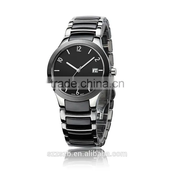Bewell Men Watch Ceramic And Stainless Steel Strap Wristwatch photo-2