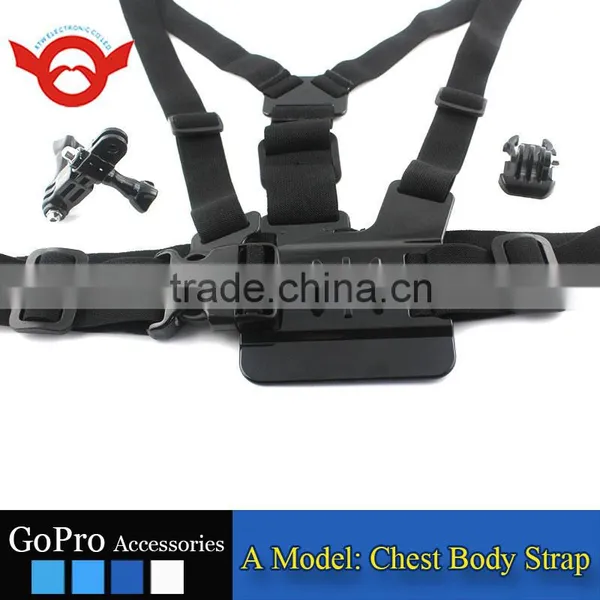 A Model:chest Body Stra Chest Belt for Gopro Hero 2/3/3+/4/4 Session, Gopro Accessories With 3-way Adjustment Base photo-4