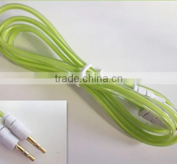 DC3.5 Dual Color Transparent AUX Cable /6 Colors photo-4
