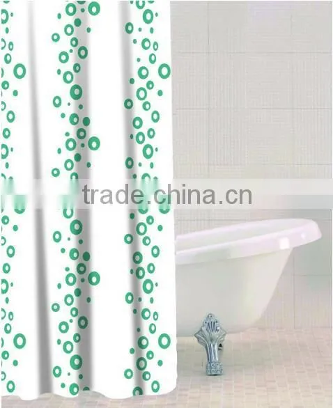 Shower Curtain Waves Stripe Printed, Hot Sale Classic Bathroom Waterproof Curtain photo-3