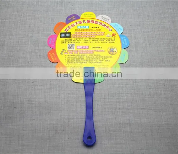 2016 Best Selling Colorful pp Plastic Small Hand Fan Advertising Hand Fan Promotional Hand Fan Wedding photo-2
