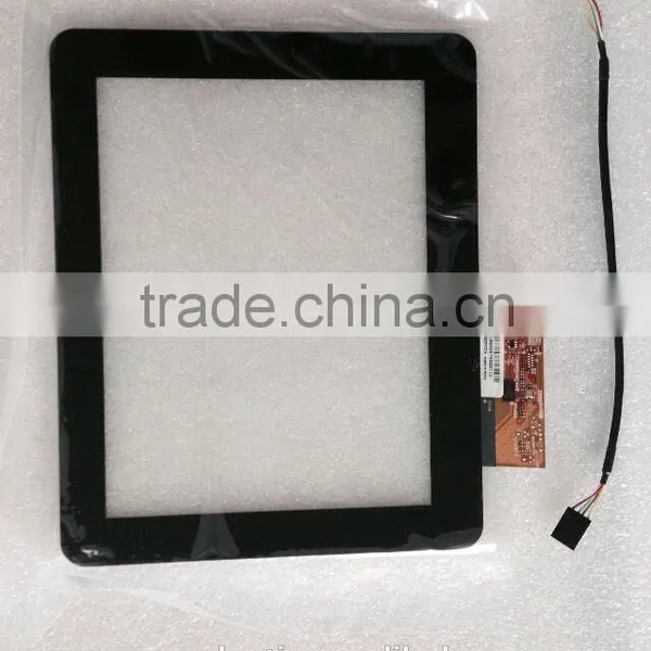 Custom Smaller Demension 5",7",8.4,9" Capacitive Touch Panel With Printing White Logo and Some LED Apertures photo-4