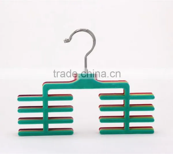 Velvet Tie hanger Non-Slip Tie Organizer Flocked Hanger