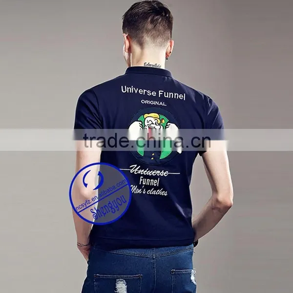 Custom Good Quality New Design Applique Polo Shirts photo-6