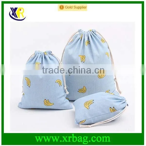 Custom Printed Grocery Cotton Drawstring Sling Bag photo-2