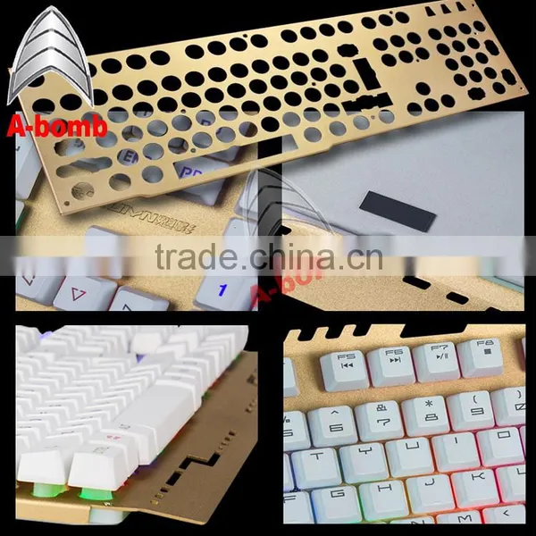 2016 A-bomb Waterproof LED Mechanical Keyboard With Metal Material and ABS photo-3
