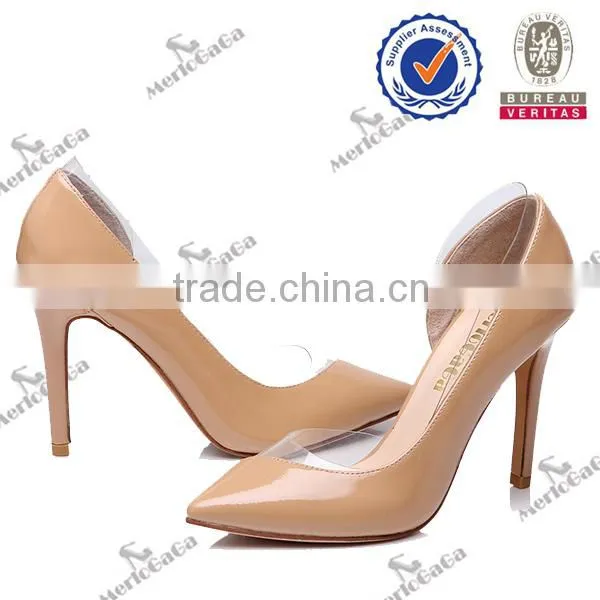 2015 Guangzhou Factory Real Leather Stilletos Women Shoes