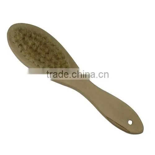Horse Hair Face Bristles Wooden Bath Body Brush photo-6