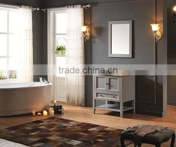 Wholesale Solid Oak Wood Bathroom Cabinet photo-5
