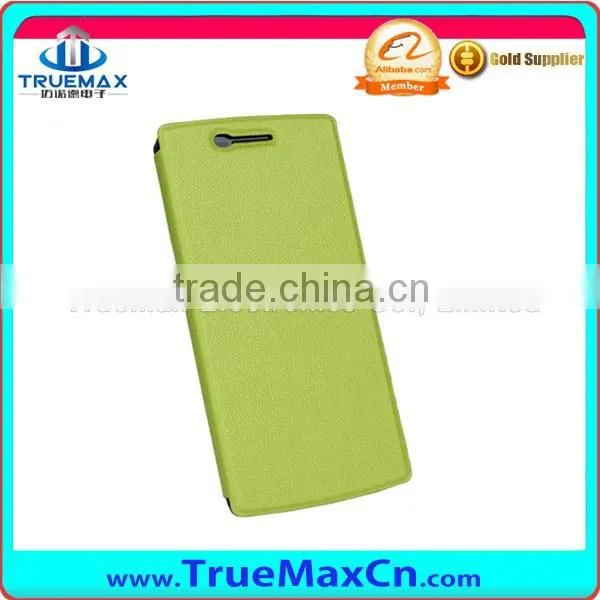 Slim Leather Case for Oneplus One With Stand (Open Left & Right) photo-2