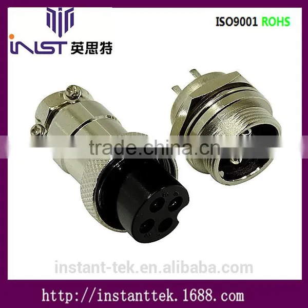 INST GX19 10pin Metal Srcew Waterproof Airplug Connector photo-5