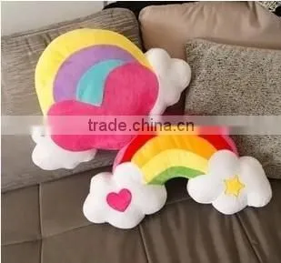 Sweet Very Soft Stuffed Plush Toy Sweetheart Pillow Rainbow Plush Pillow
