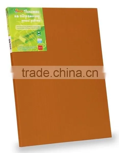 Stretched Canvas Framed Cotton Ochre Small Grain 220 gm