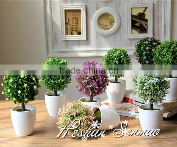 High Quality Artificial Topiary Grass Ball Bonsai for Table Decoration photo-4