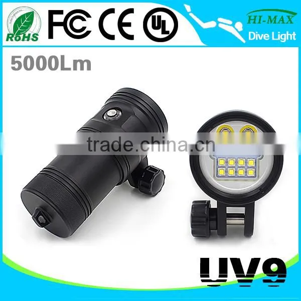HI-MAX UV9 High Intensity Scuba 5000lm Diving Video Light Quality Choice photo-3