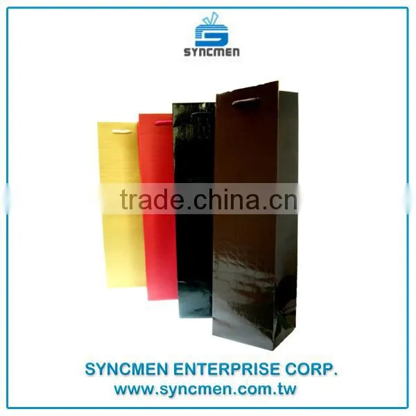 Customized Popular Wholesale Paper Carrying Gift Make Wine Bottle Bags photo-5