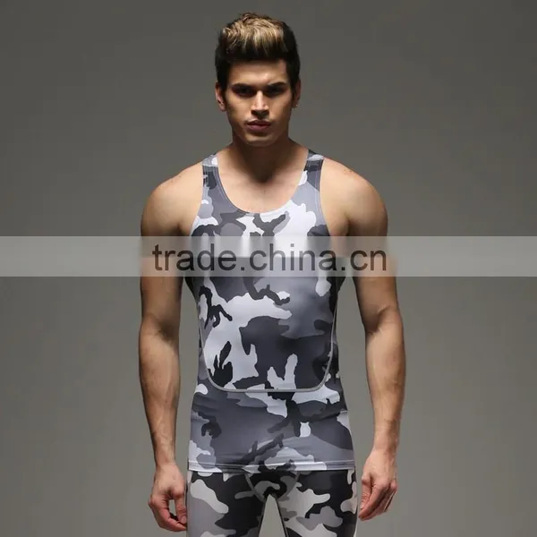 High Quality Running Tank Top, Men Compression Tank Top photo-2