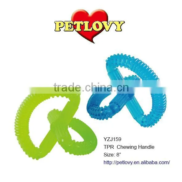 PROMOTIONAL 8" TPR CHEWING HANDLE TPR TOY DOG TOY