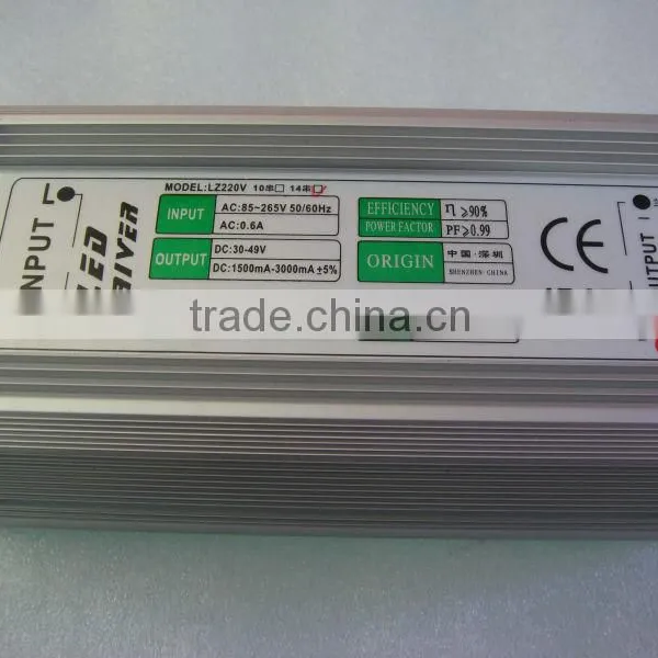 120W 3600mA constant current driver waterproof 3.6A driver for floodlight