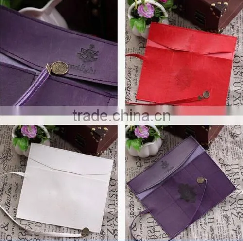 Vintage Retro Roll Leather Make Up Cosmetic Pen Pencil Case Pouch Purse Bag photo-2