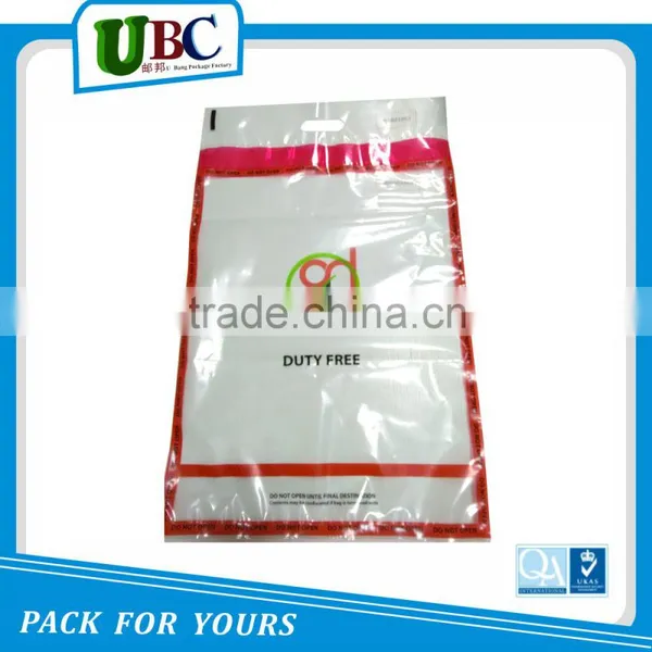 Tamper Proof Security Bag With Die Cut Handle