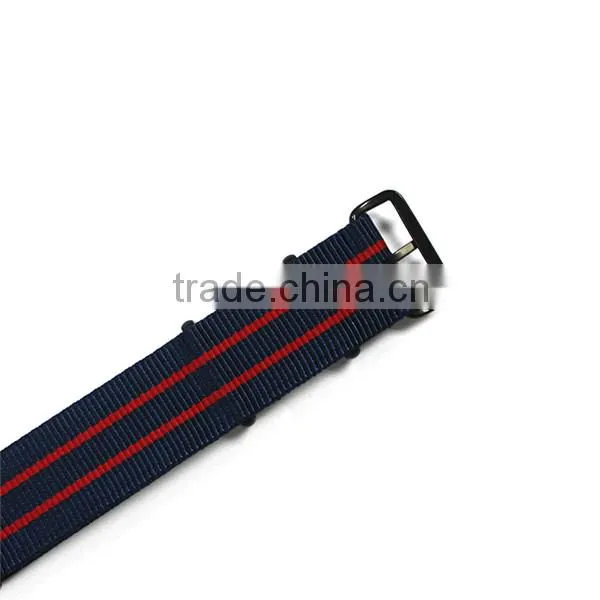 20mm Stripe 1 Piece Nato Strap Pvd Black Hardware photo-5