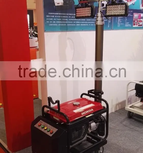 4*90W LED Light 5m Tower With Silent Air Cool Diesel Generating Sets for Outdoor Project