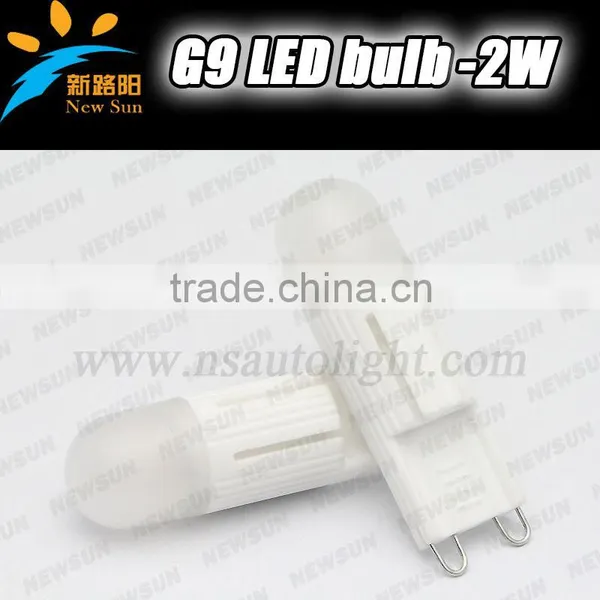 New Product 2014 220V Silicone COB 2W G9 Led Bulb 180lm for Droplight Led Crystal Lamp Wall Lamp
